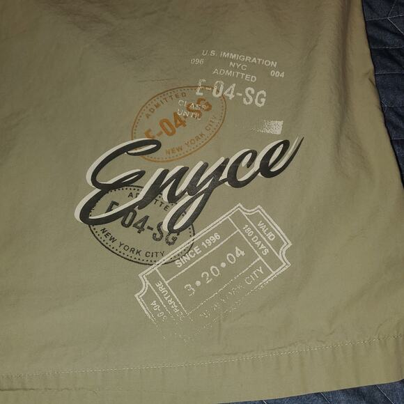 Vintage Enyce Shirt Mens XXL Button Up Y2K Embroidered Streetwear Tan Cotton - Picture 5 of 10